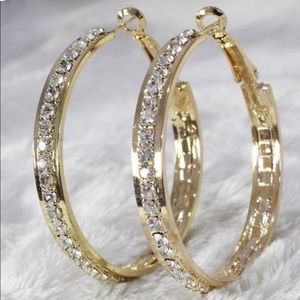 Stunning 18k gold plated CZ earrings